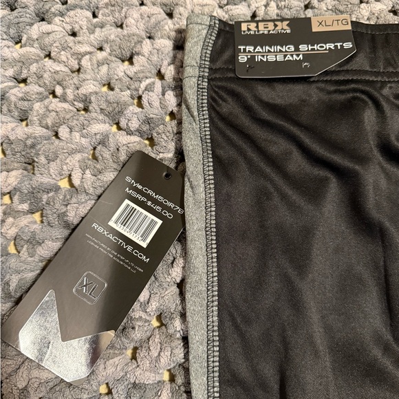 RBX Black and Gray Athletic Shorts - Picture 3 of 7